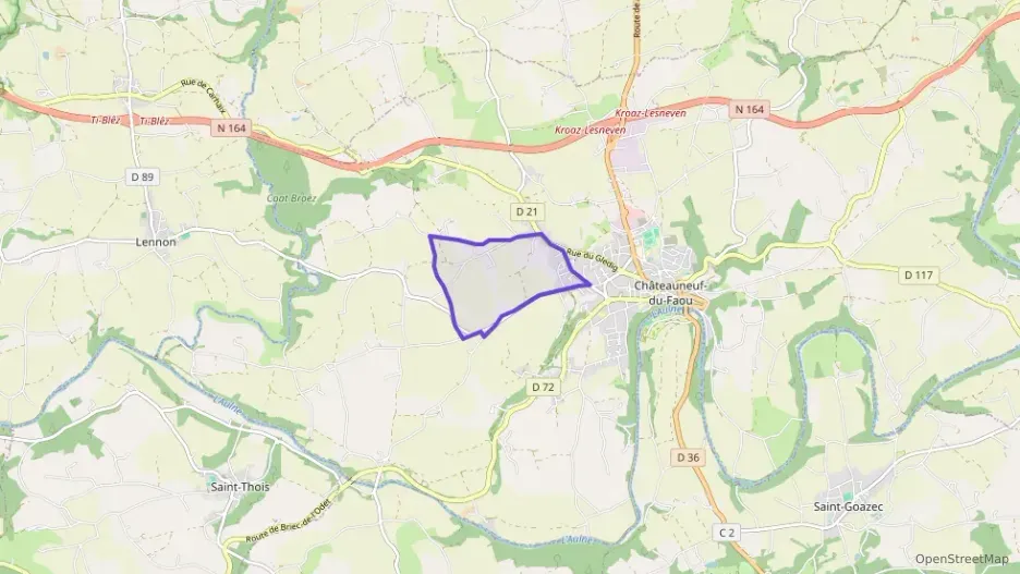 Appartement 60 m² trois pièces à vendre à Châteauneuf-du-Faou Appartement 60 m² trois pièces à vendre à Châteauneuf-du-Faou