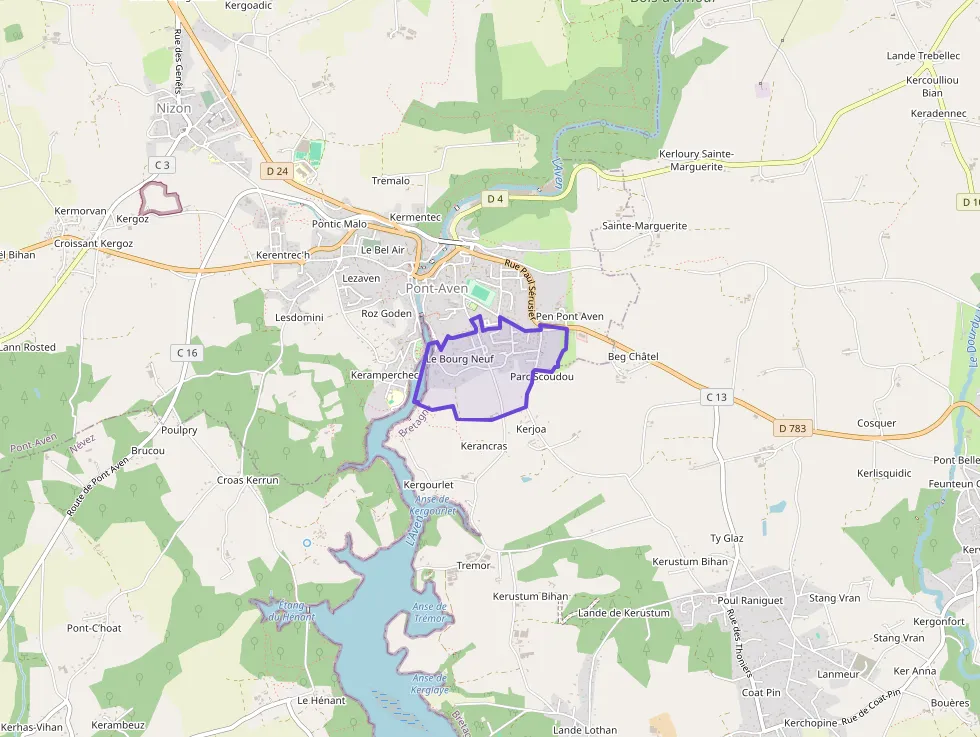 Appartement d'une pièce 39 m² à vendre  à Pont-Aven