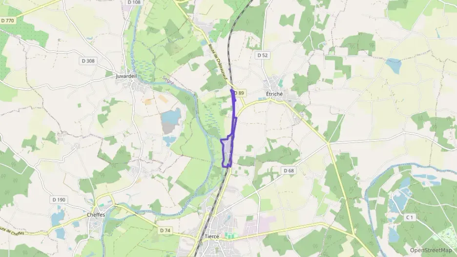 Appartement 65 m² deux pieces à vendre à Étriché Appartement 65 m² deux pieces à vendre à Étriché