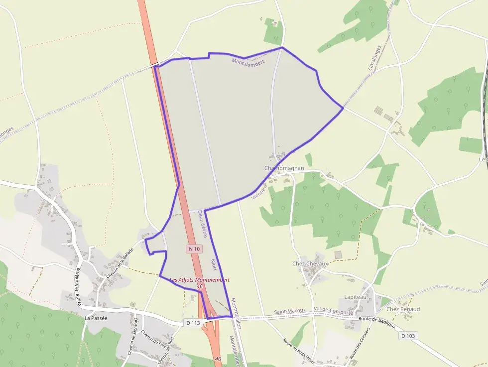 Appartement 49 m² deux pieces à vendre à Montalembert