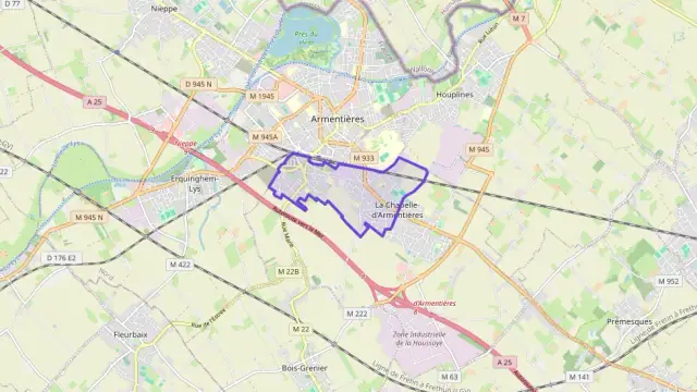 Appartement 58 m² deux pieces à vendre à La Chapelle-d`Armentières