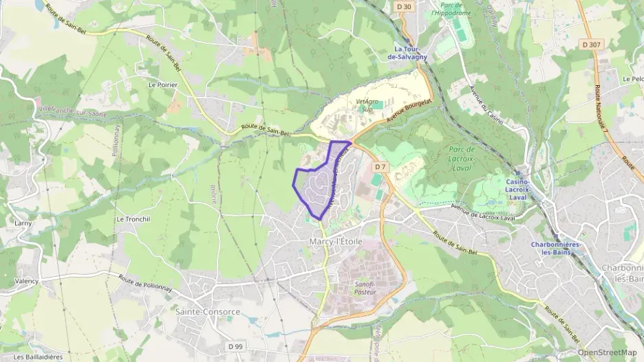 Appartement 79 m² deux pieces à vendre à Marcy-l`Étoile