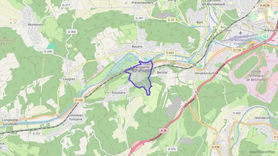 Appartement 37 m² deux pieces à vendre à Dampierre-sur-le-Doubs